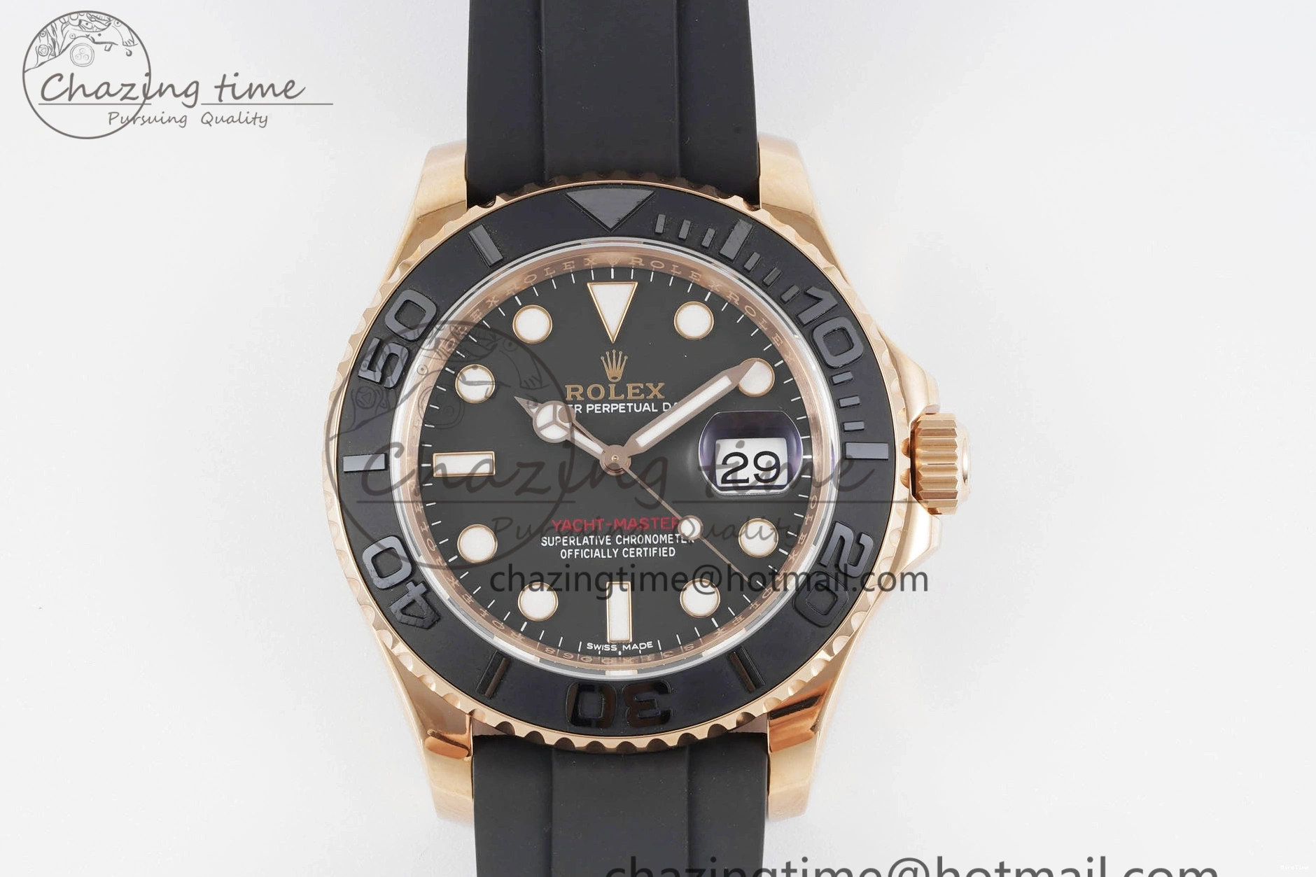 MiroTime 0508 Yacht-Master 116655 VSF 1:1 Best Edition Black Ceramic Bezel on Oysterflex Rubber Strap VS Practical 2096